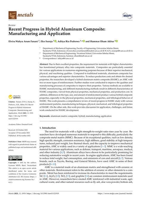 Recent Progress in Hybrid Aluminum Co